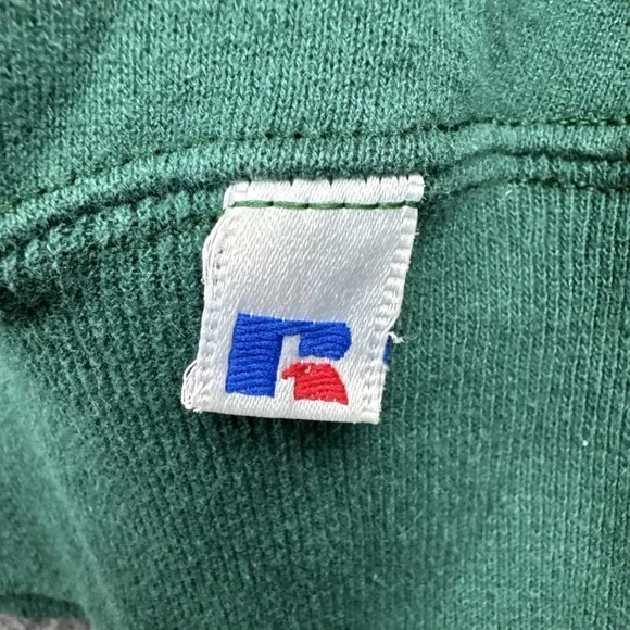 Vintage 90s Russell Athletic Crewneck Sweater Sz XXL Made in USA Green Casual - Picture 3 of 5
